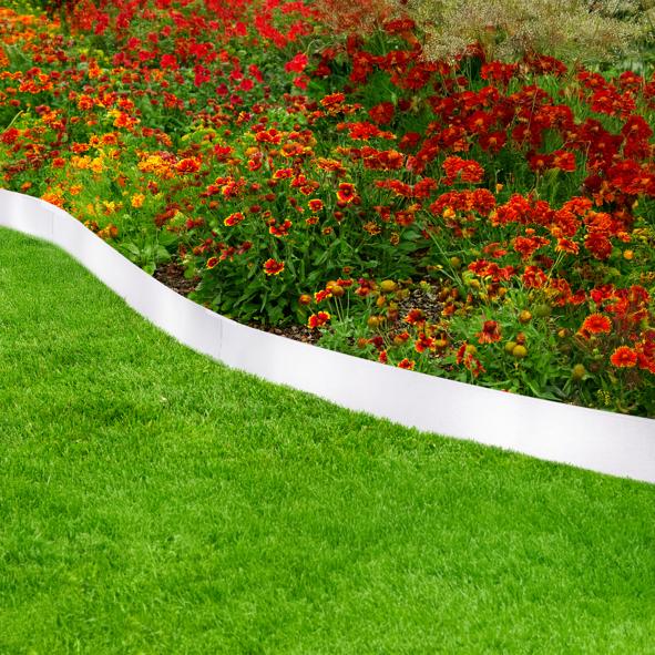 Beetumrandung aus verzinktem Stahl, 4er Set