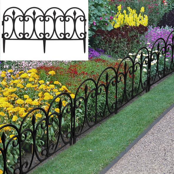 4er Set Beeteinfassung aus Kunststoff