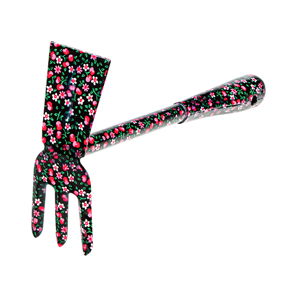 Garten-Doppelhacke mit Blumenmotiv