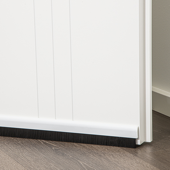 Türleiste mit Bürste, weiß