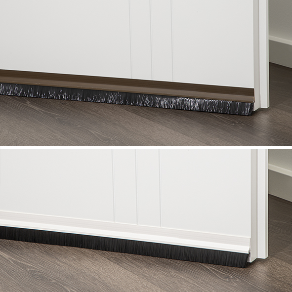 Türleiste aus PVC mit Bürste, 2fach sortiert