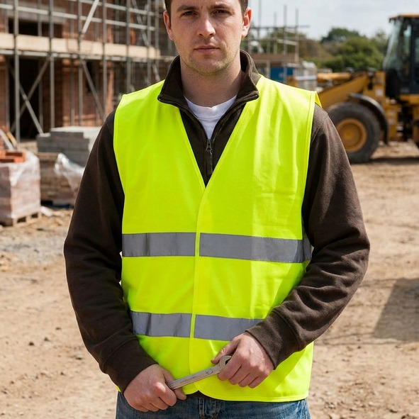 Warnweste in gelb mit Reflektoren 2er Set