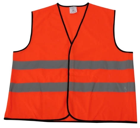 Warnweste in orange mit Reflektoren