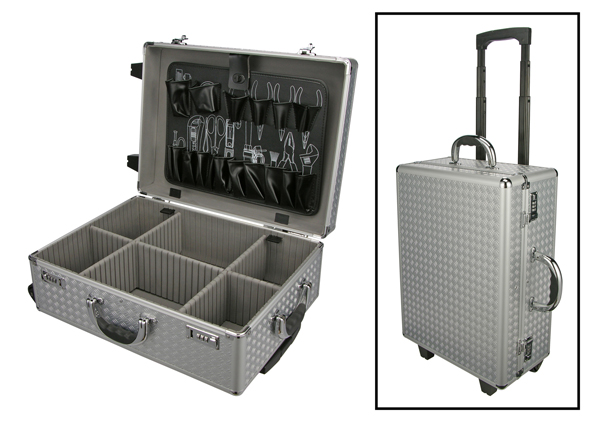 Trolley-Werkzeugkoffer aus Aluminium