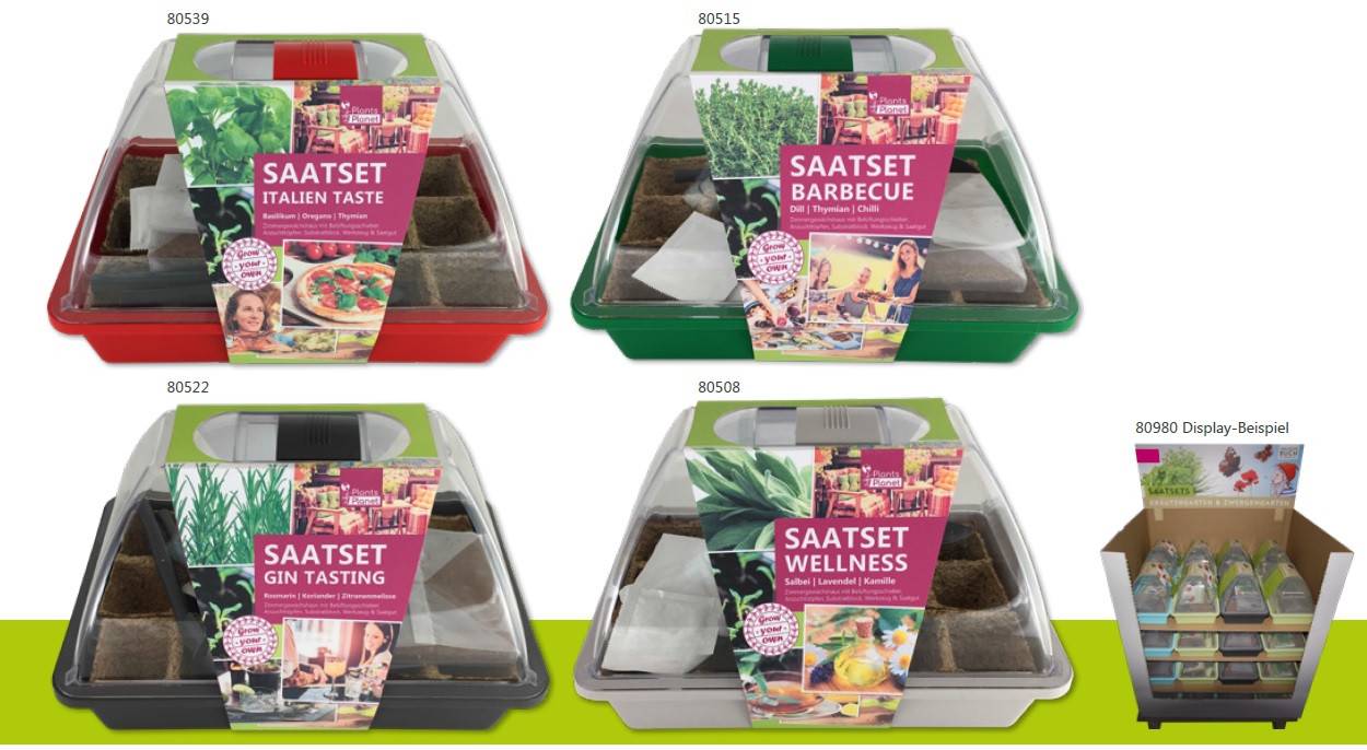 Anzucht-Set Display Deluxe 32tlg