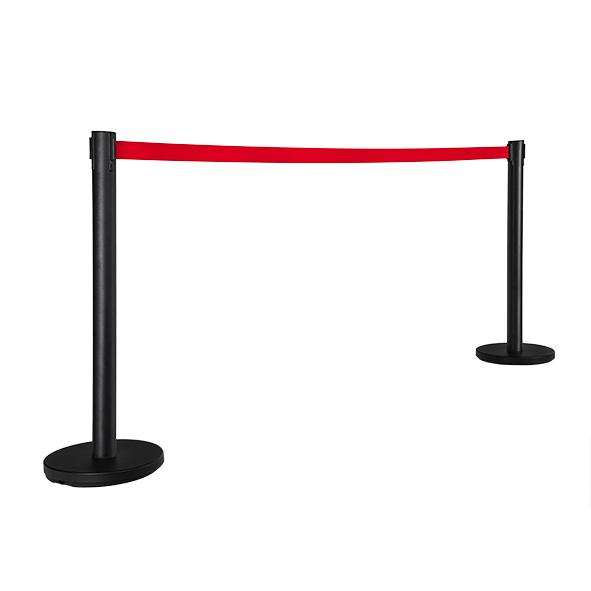 Absperrpfosten schwarz, 2er Set