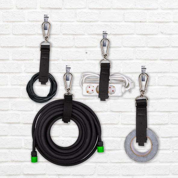 Klettverschlussgurt, Karabinerhaken