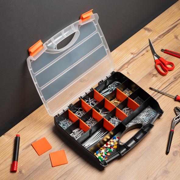 Sortimentskasten, 17 Fächer