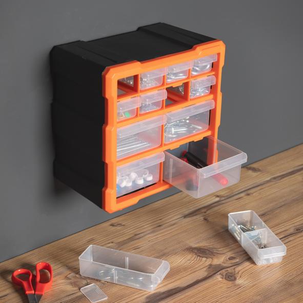 Sortimentskasten, 12 Fächer