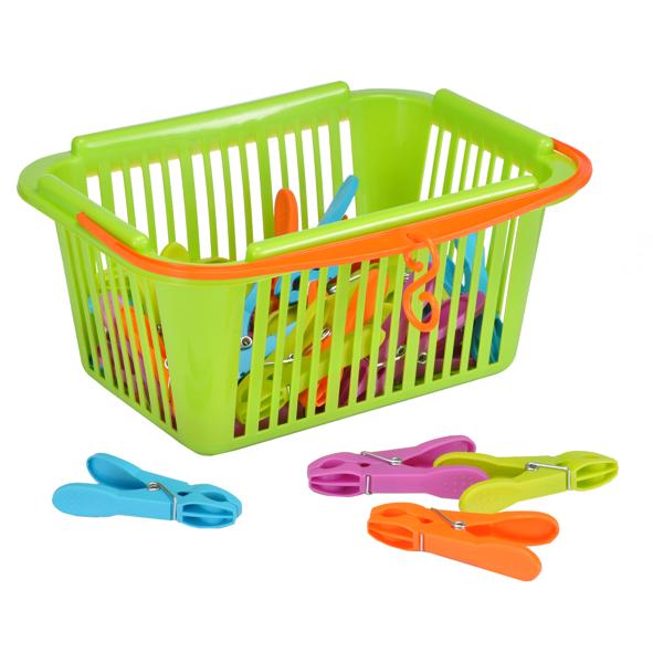 Korb mit 30 Wäscheklammern