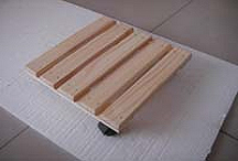 Pflanzenroller aus Holz viereckig