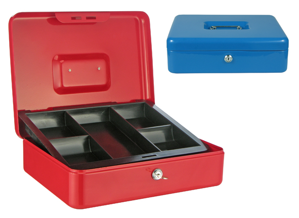 Geldkassette aus Stahl mit schwarzem