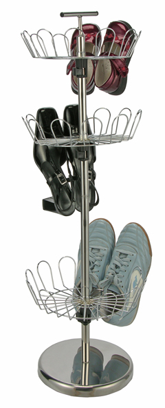 Schuhregal, drehbar, für 18 Paar Schuhe