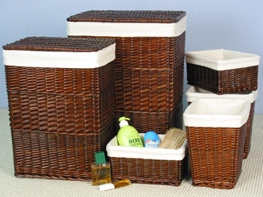 Weidenkorb-Set 6 tlg., rechteckige Form,