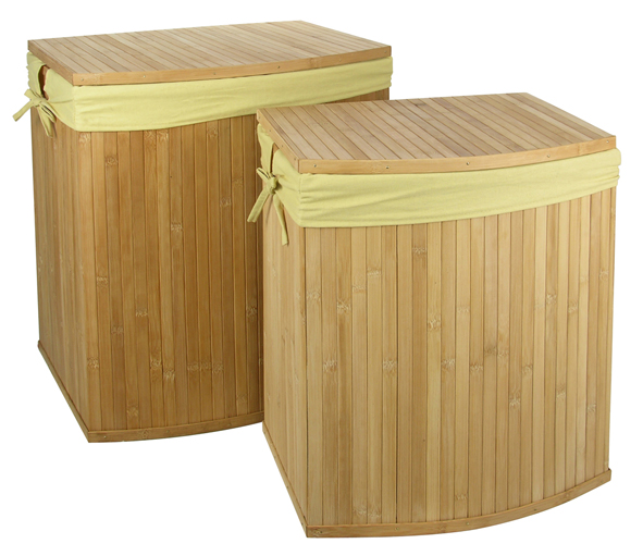 Wäschetonnen-Set aus Bambus 2-tlg.