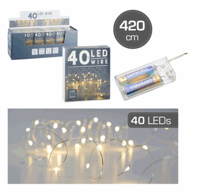 LED Lichterkette mit 40LED, 420cm