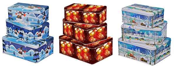 Weihnachts-Keksdosen, rechteckig (M)