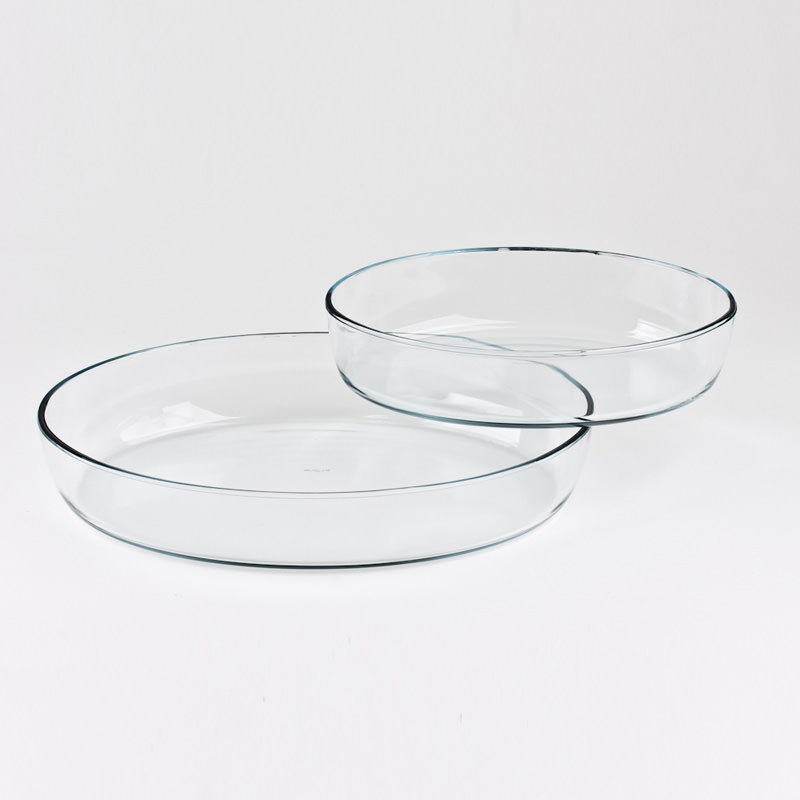 Glasbackform aus Glas 2er Set, oval