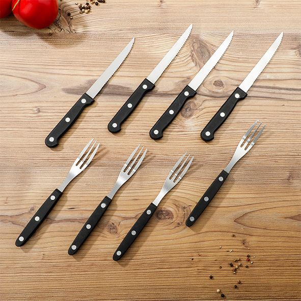 Steakmesser und Gabel-Set 8-tlg.