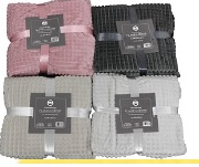 Decke Flanell in Waffeloptik