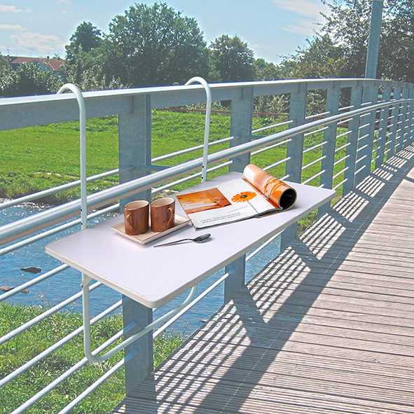 Balkontisch, 3-stufig klappbar