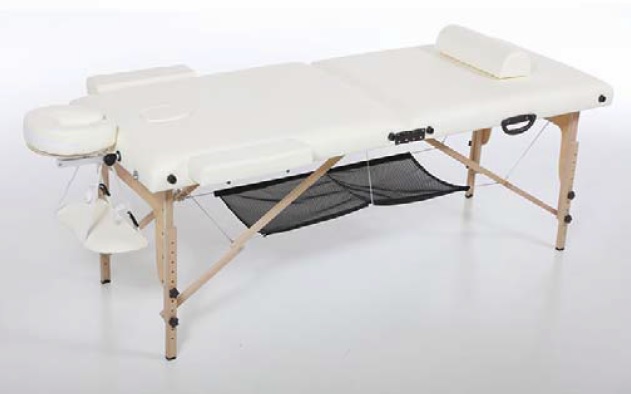 Massageliege aus Holz (creme) (65516)