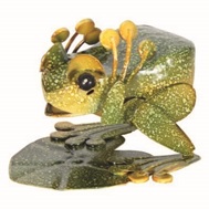 Dekofigur "Frosch auf Seerosenblatt"