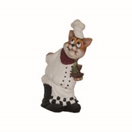 Dekofigur "Koch-Katze"