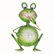 Dekofigur "Frosch", eine Hand vorm Mund