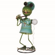 Dekofigur "Frosch mit Golfschläger"