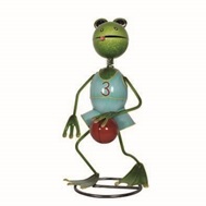 Dekofigur "Frosch mit Basketball"