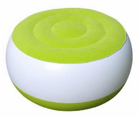 velours-Hocker, aufblasbar, grün (22057)