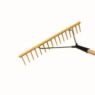 Gartenrechen mit 16 Zinken, gerade
