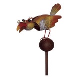 Gartenstecker "Vogel mit Brille"