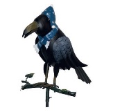 Gartenstecker "Krähe mit Mütze"
