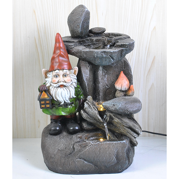 Deko-Brunnen aus Polyresin mit LED Licht