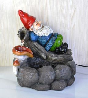 Deko-Brunnen aus Polyresin mit LED Licht