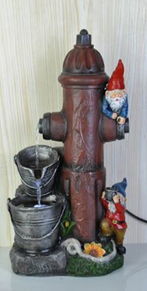 Deko-Brunnen aus Polyresin mit LED Licht