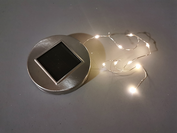 Deckel mit Solar für Gläser mit LED Lichterlette