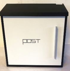 Briefkasten weiß/schwarz