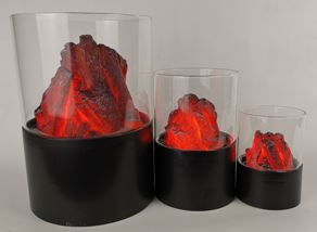 Laterne mit Feueroptik