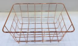 Metallkorb aus Eisen, Rosegold