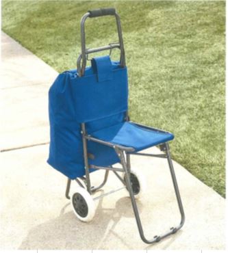 Einkaufstrolley mit Sitzfunktion
