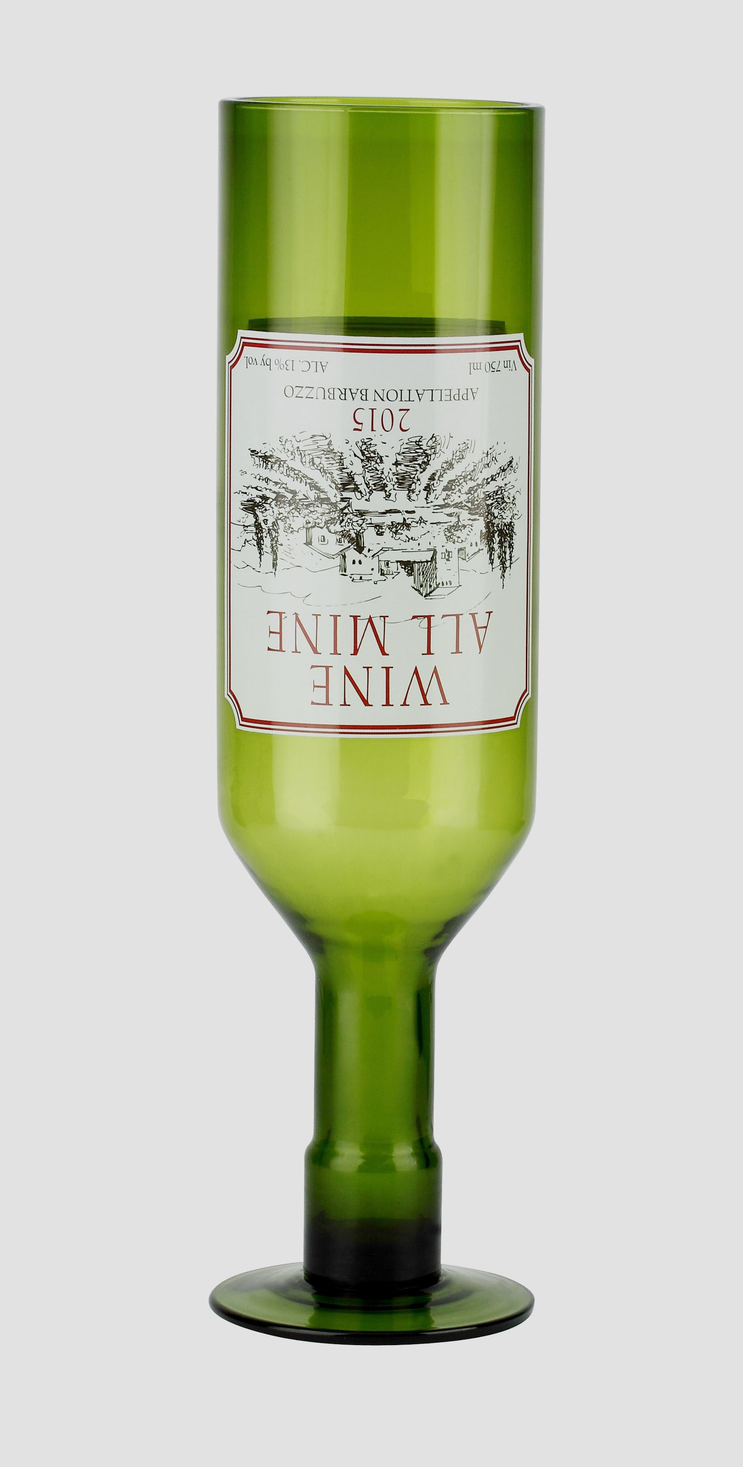 Grünes Weinglas