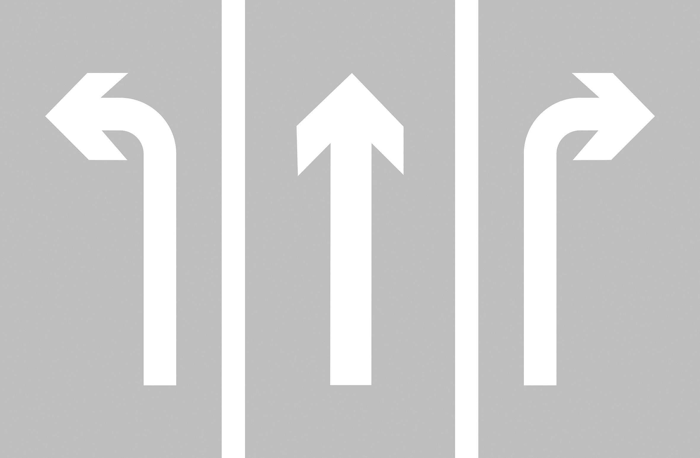 Verkehrspfeile / Straßenpfeile