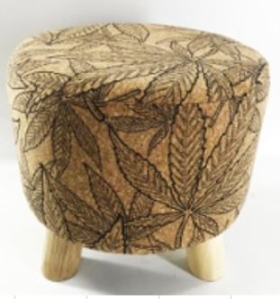 Hocker mit Holzfüßen