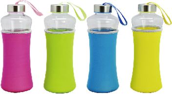 Glasflasche mit Metalldeckel