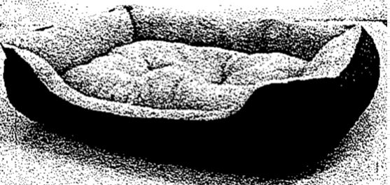 Tier-Bett aus Polyester und Plüsch