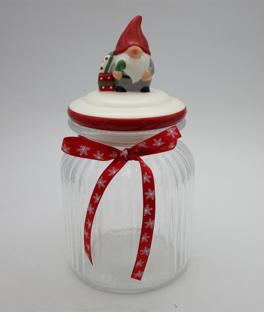 Aufbewahrungsglas mit Weihnachtsdeckel