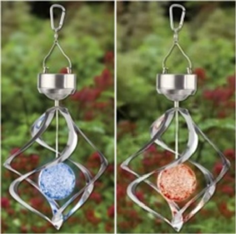 Solar Windspiel mit Leuchtkugel